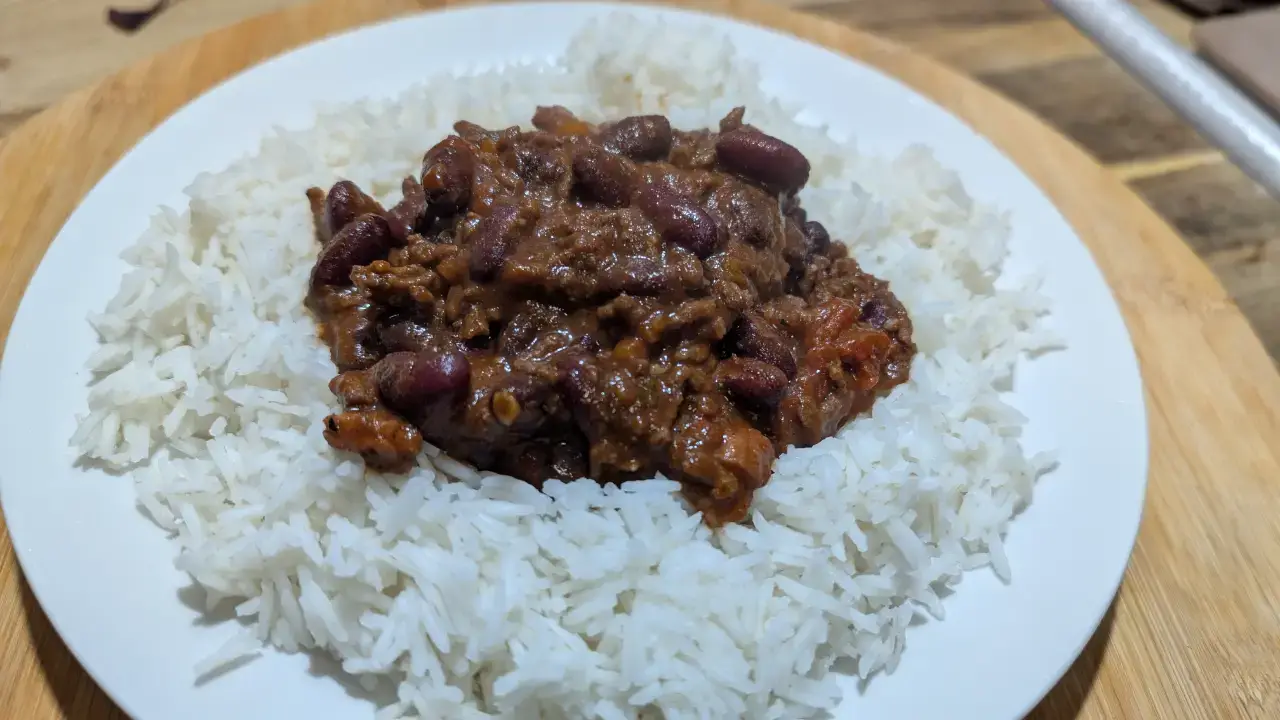 Chilli Con Carne and Rice
