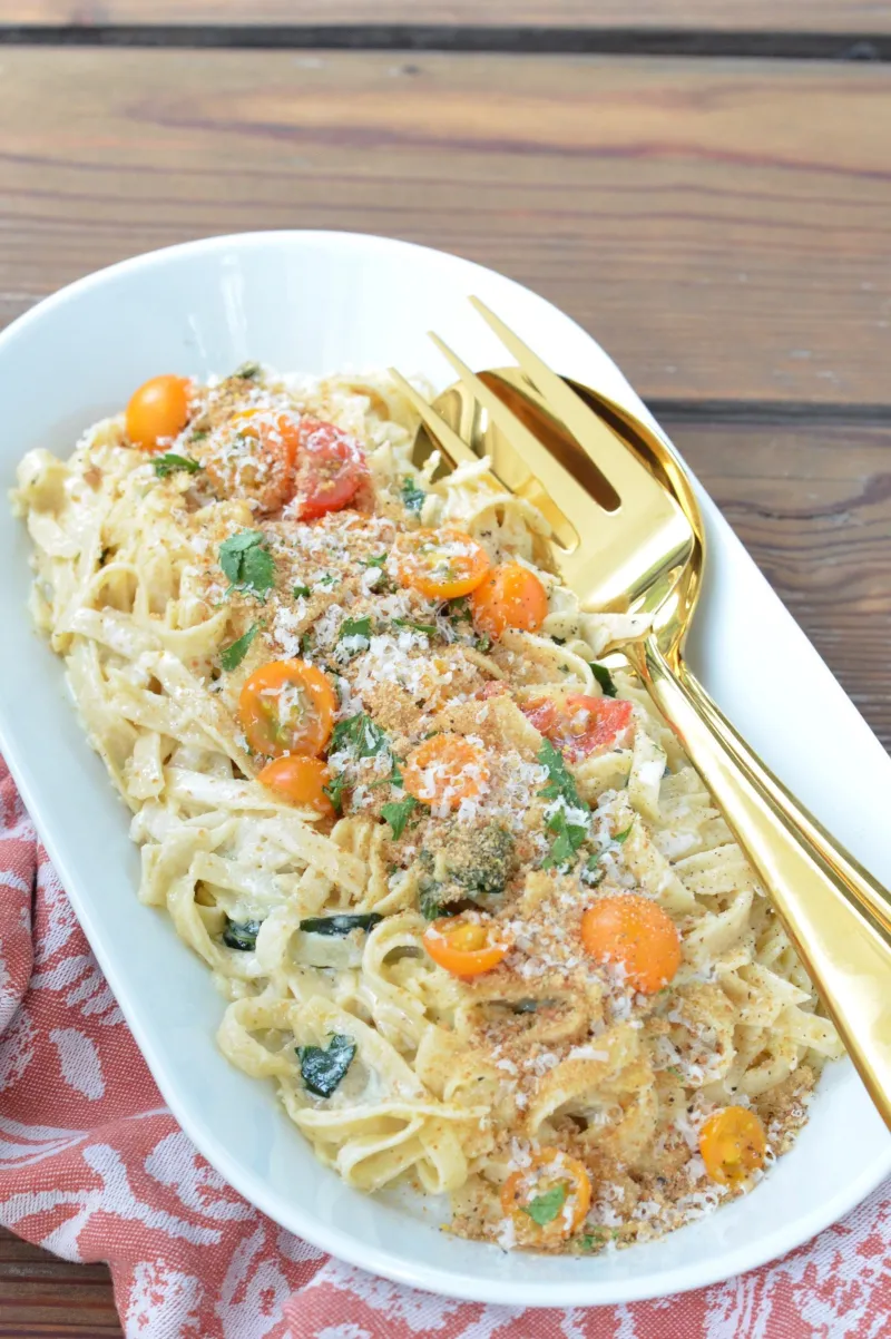 Kale and Tomato Alfredo