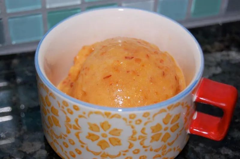 Homemade Peach Sorbet