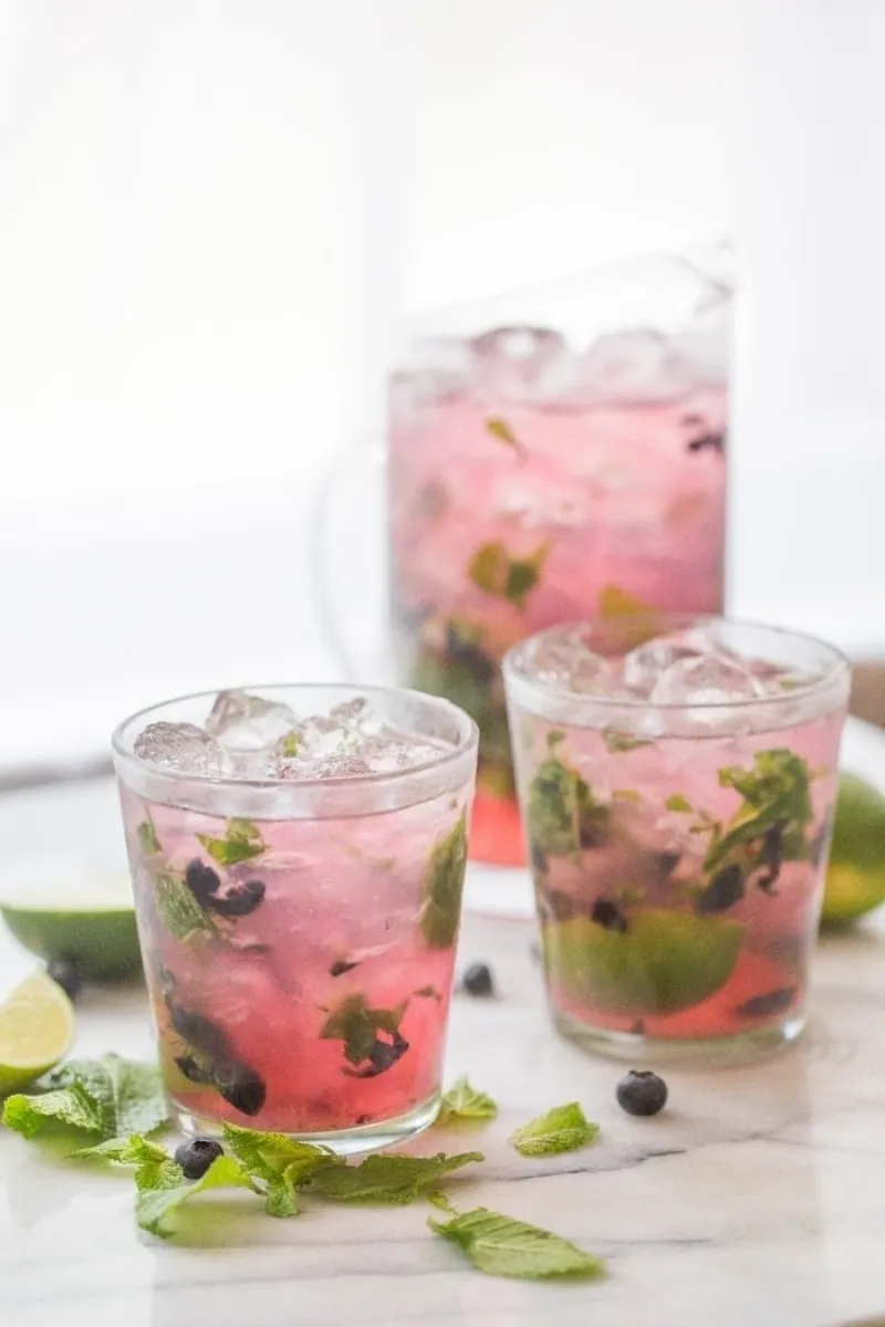 Blueberry Mojitos for a Crowd