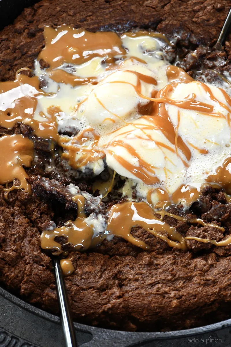 Double Chocolate Caramel Skillet Cookie Recipe
