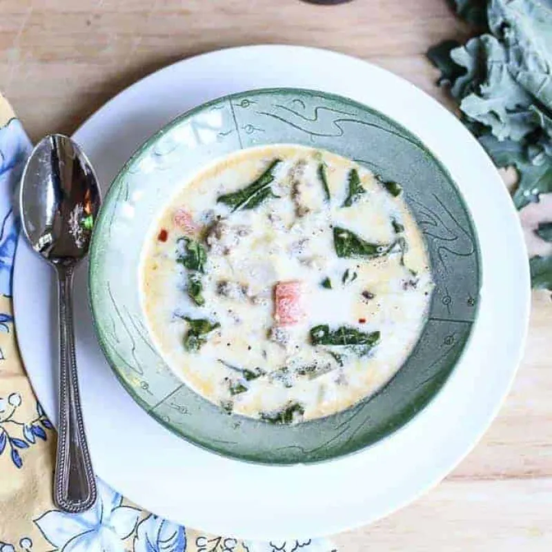 Healthy Low Carb Zuppa Toscana Soup Crock Pot Recipe