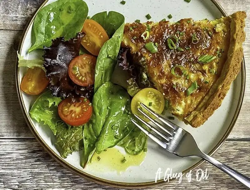 Cheese and Spring Onion Quiche