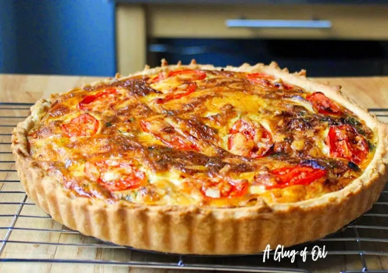 Cheese and Tomato Quiche