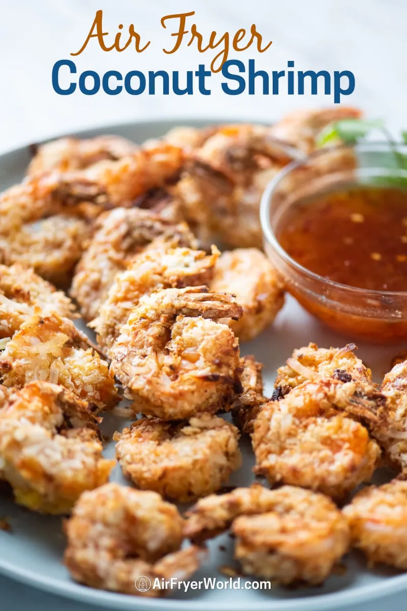Air Fryer Coconut Shrimp with Orange-Soy Dipping Sauce