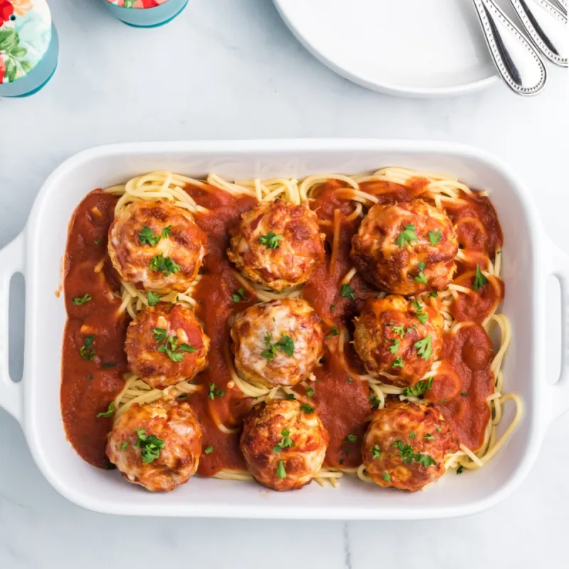 Air Fryer Chicken Parmesan Meatballs