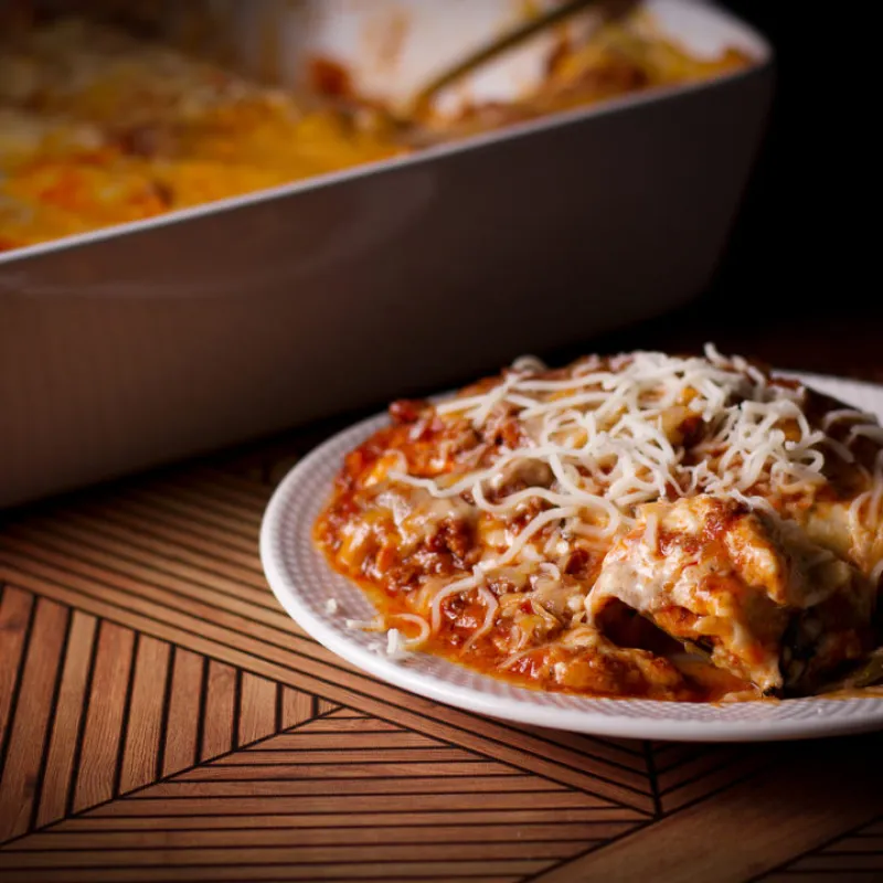 Lasagna Bolognese with Parmesan Béchamel