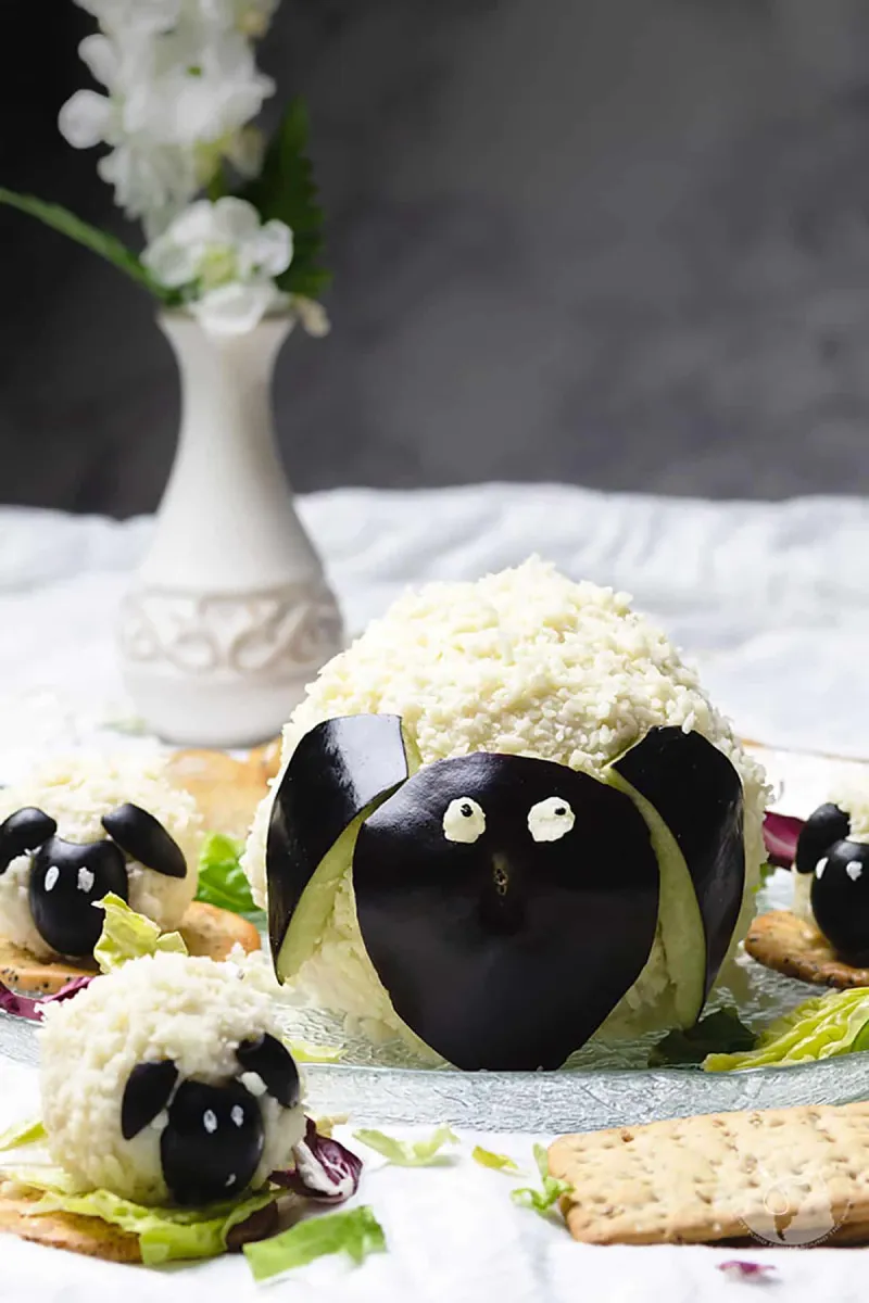Cute Easter Lamb Cheese Ball Recipe