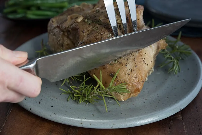 Slow Cooker Rosemary Garlic Pork Loin