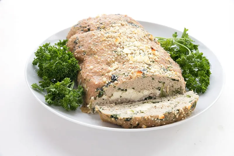 Feta-Stuffed Turkey Meatloaf