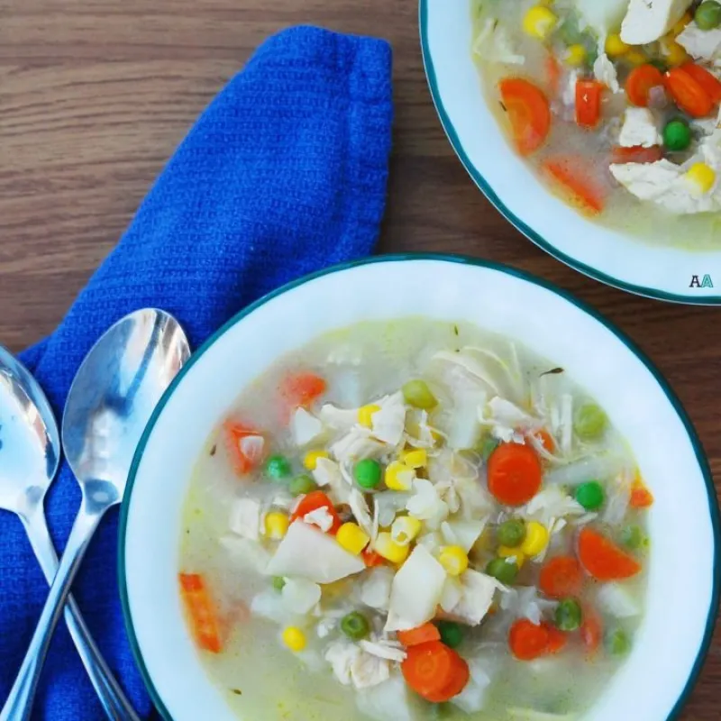 Gluten Free Chicken Pot Pie Soup (Top 8 Free Too!)