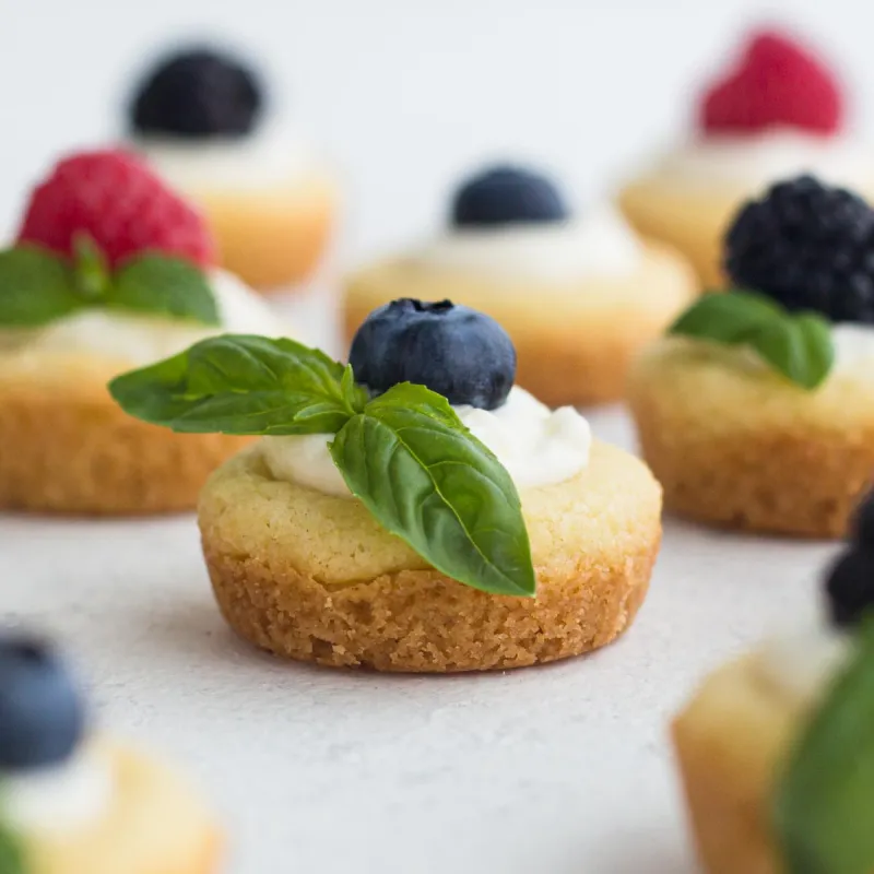 Mini Fruit Tarts with No-Bake Cheesecake Filling