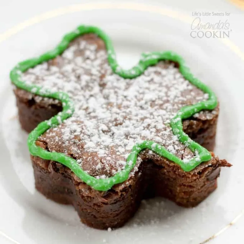 Shamrock Shaped Brownies