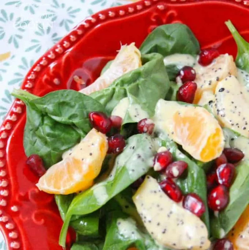 Pomegranate Clementine Spinach Salad