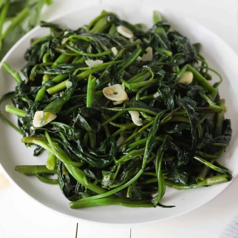 Morning Glory Garlic Stir Fry