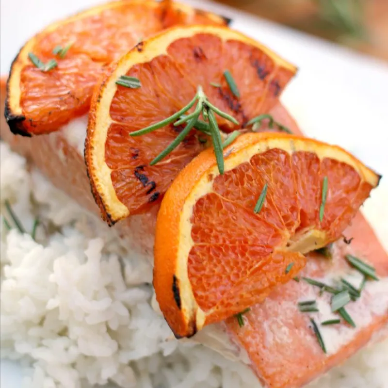 Orange Rosemary Grilled Salmon