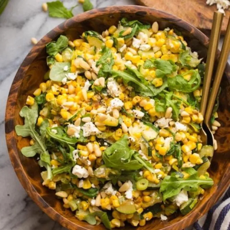 Sautéed Corn & Courgette Salad