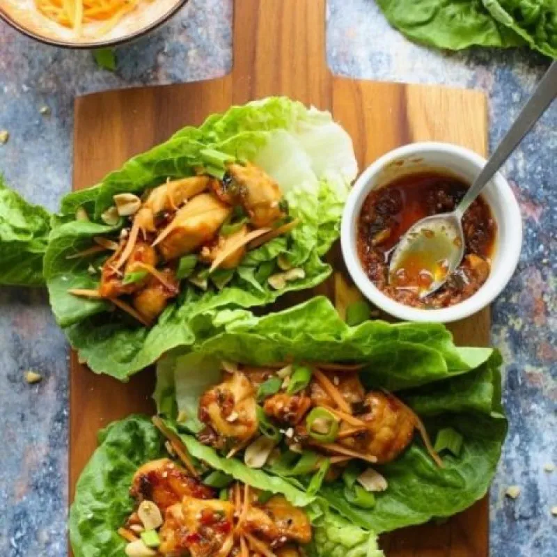 Teriyaki Chicken Lettuce Wraps