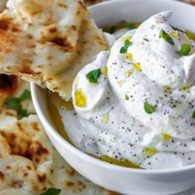 Lemon and Garlic Whipped Feta