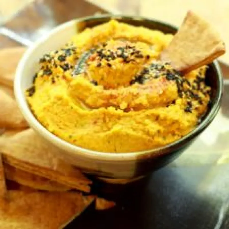 Roasted Carrot and Ginger Hummus