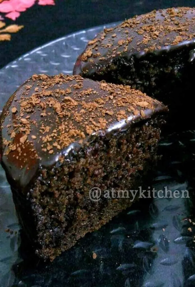 Eggless Whole Wheat Chocolate Cake