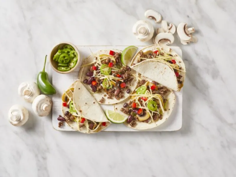 Chilli Con Mushroom Tacos