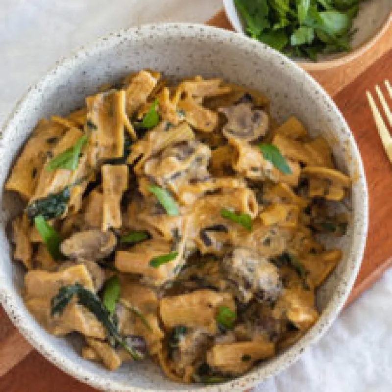 Vegan One Pot Mushroom Pasta