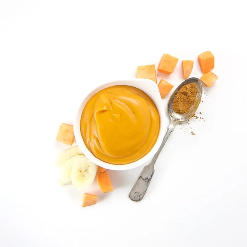 Sweet Potato, Banana and Cinnamon Baby Food Puree