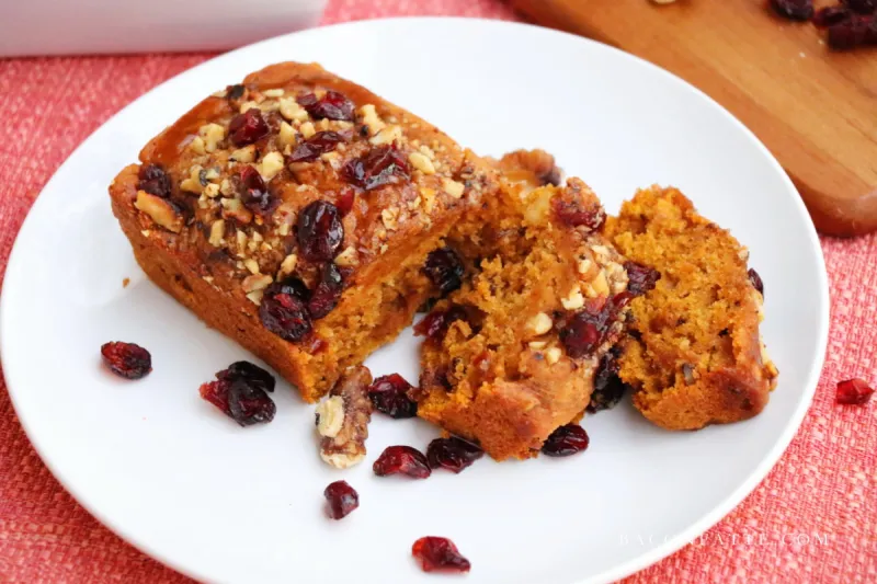 Spiced Pumpkin Mini Cakes with Mulled Cranberries and Brandy Brown Butter Glaze #PumpkinWeek