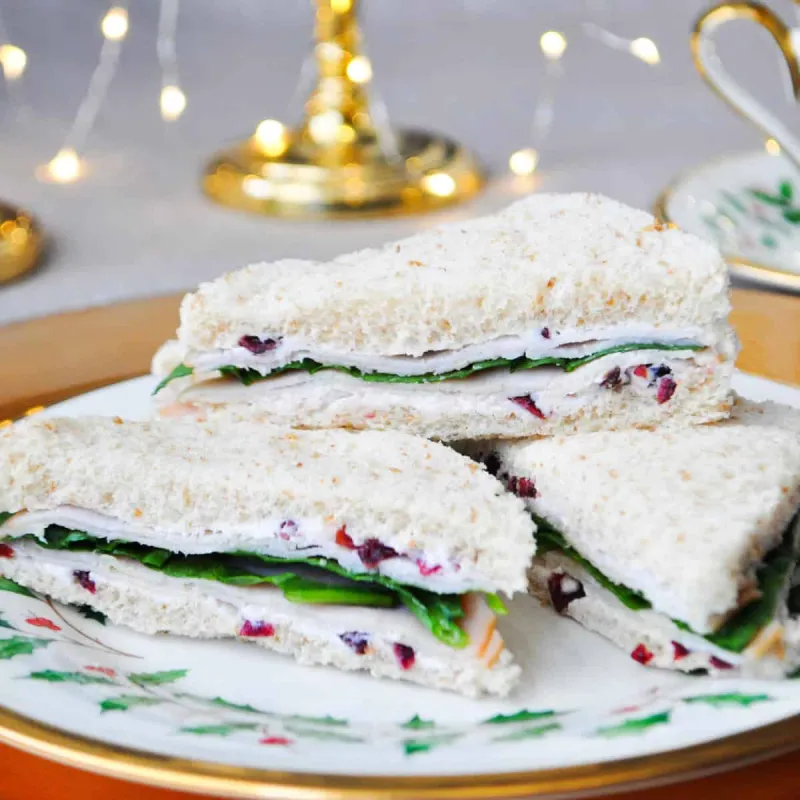 Turkey Cranberry Tea Party Sandwiches