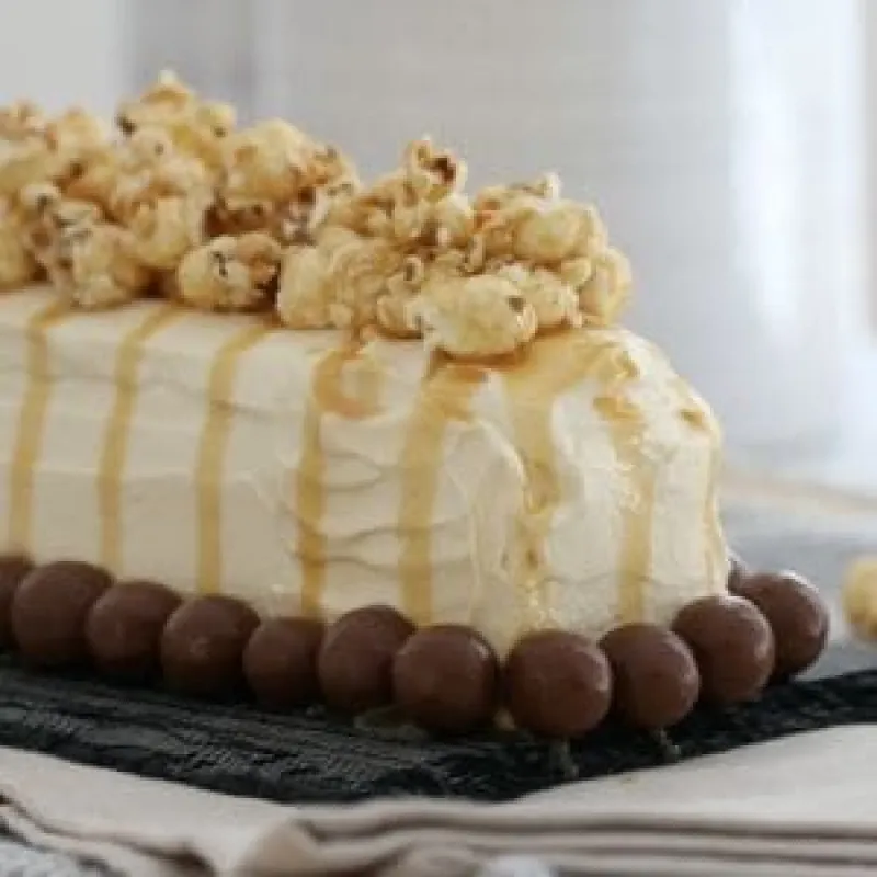 Super Easy Salted Caramel Chocolate Ripple Cake