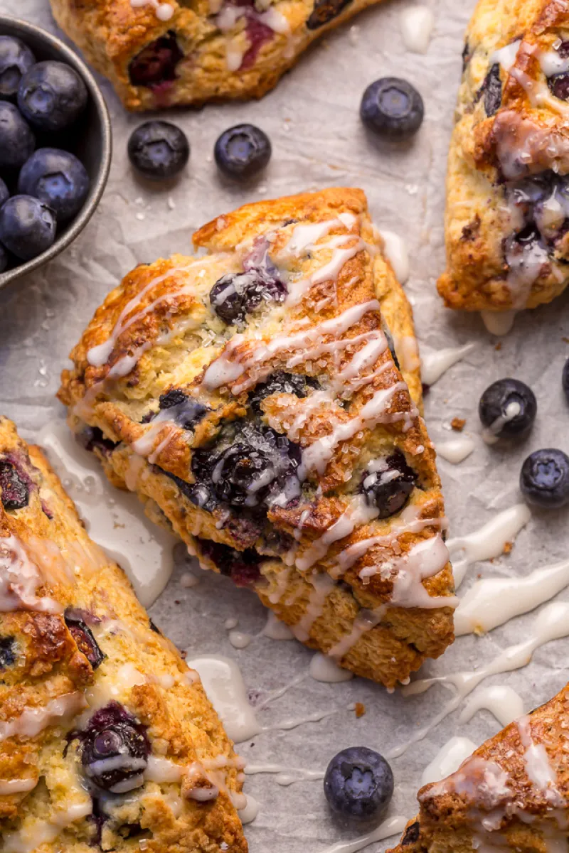Classic Bakery-Style Blueberry Scones