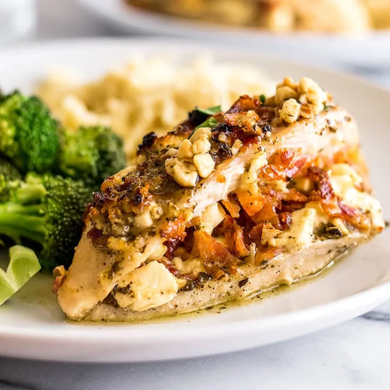 Bacon and Feta Stuffed Chicken Breast