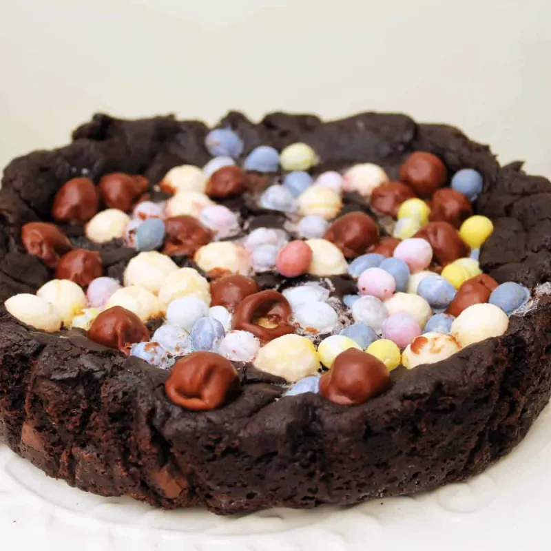 Slow Cooker Chocolate Overload Cookie Cake