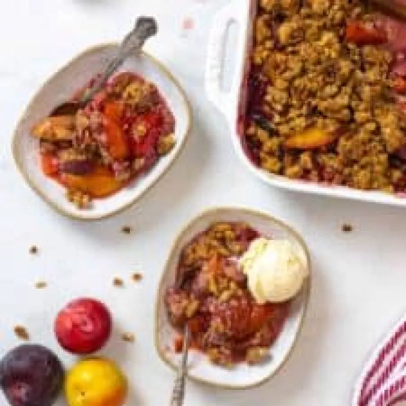 Spiced Plum Crisp