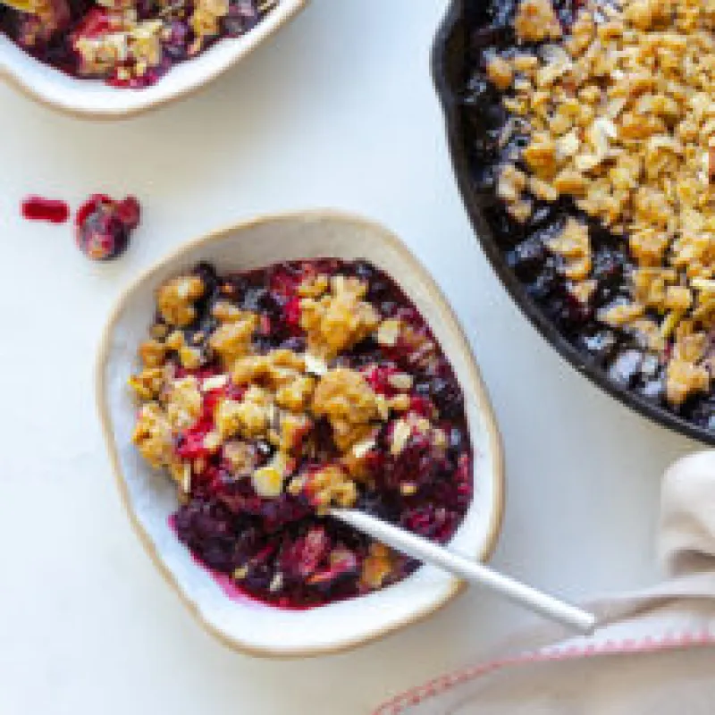 Mixed Berry Oat Almond Crisp