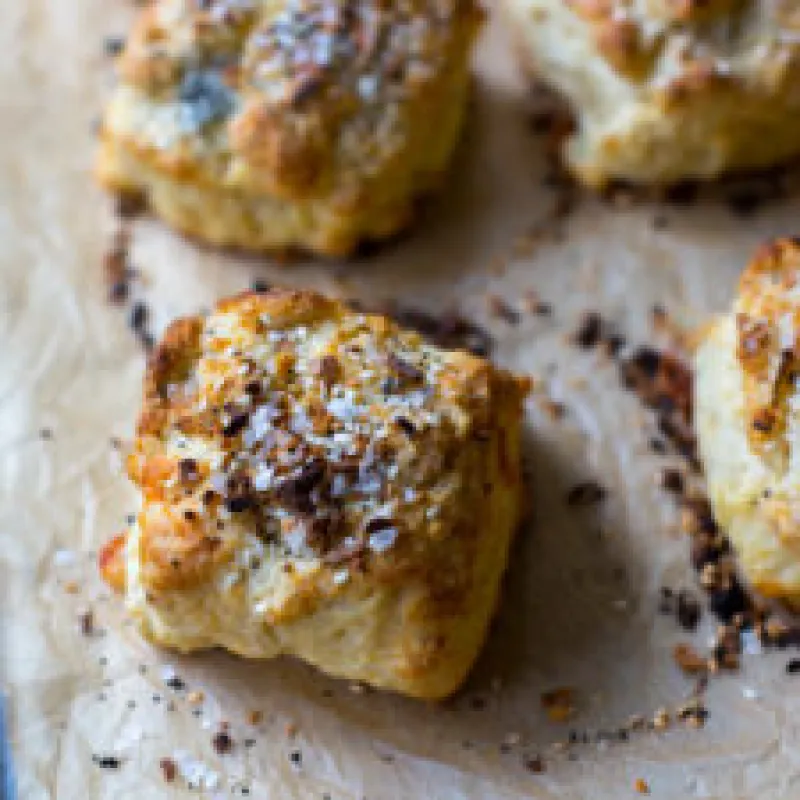 Goat Cheese Everything Biscuits