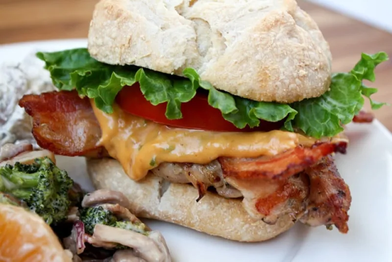 Smoky Grilled Chicken and Bacon Sandwich
