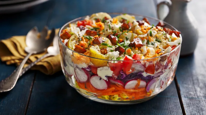 American layered salad