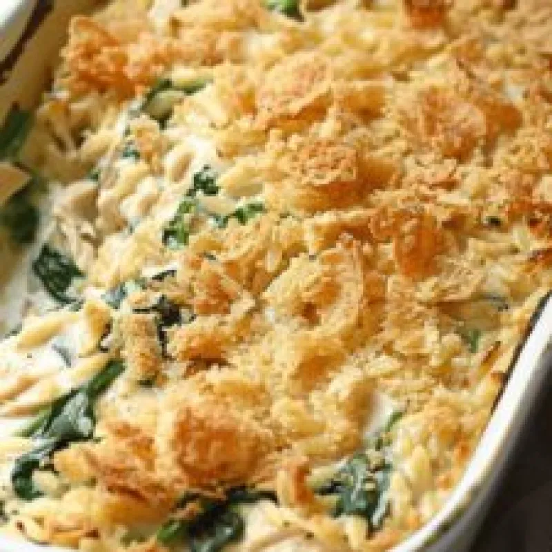 Cheesy Monterey Chicken Orzo Bake Recipe