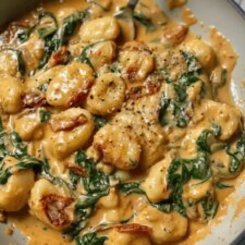 Elegant Spinach and Sundried Tomato Gnocchi Recipe