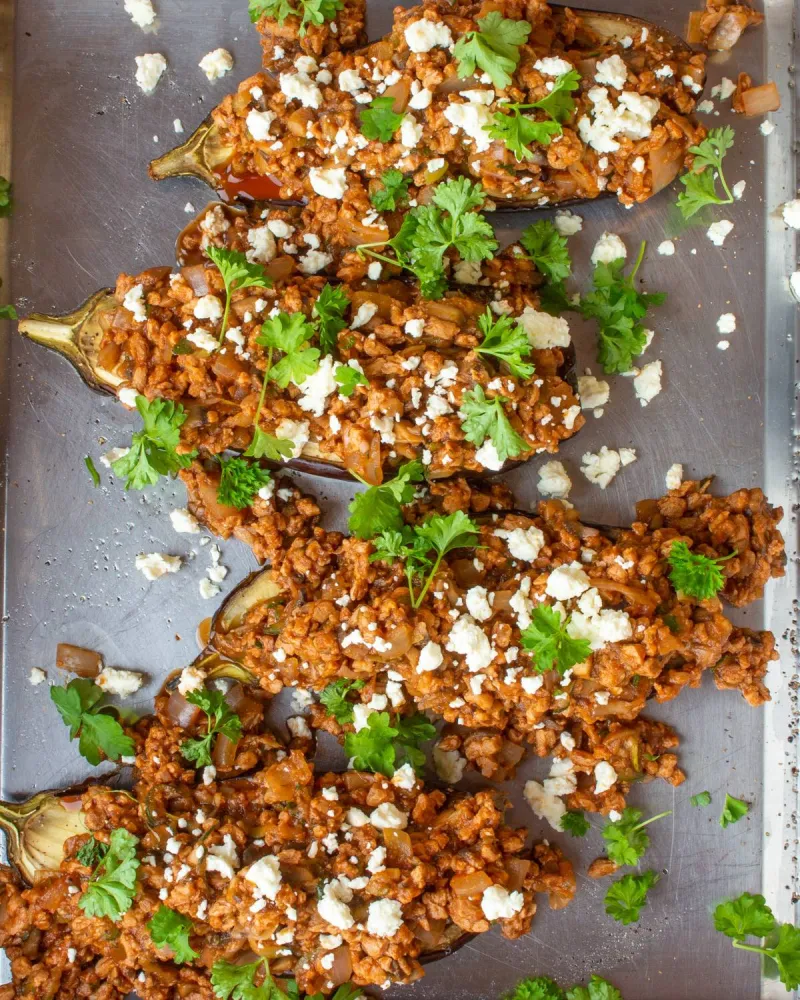 Moroccan Inspired Veggie Aubergines