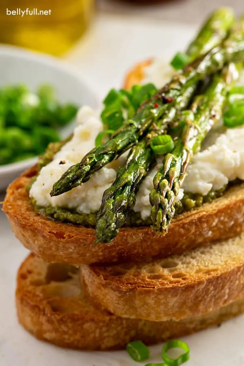 Roasted Asparagus Open Faced Sandwich