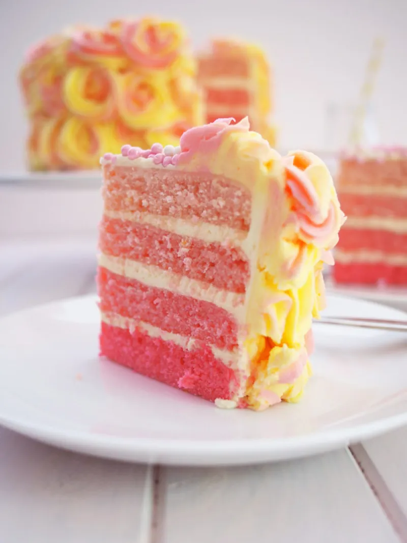 Pink Lemonade Ombre Cake