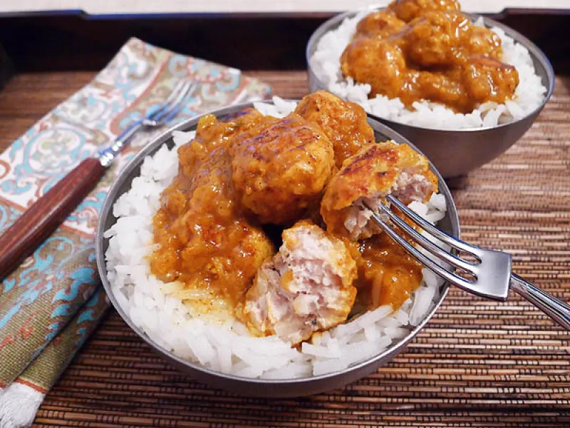 Chicken Curried Meatballs