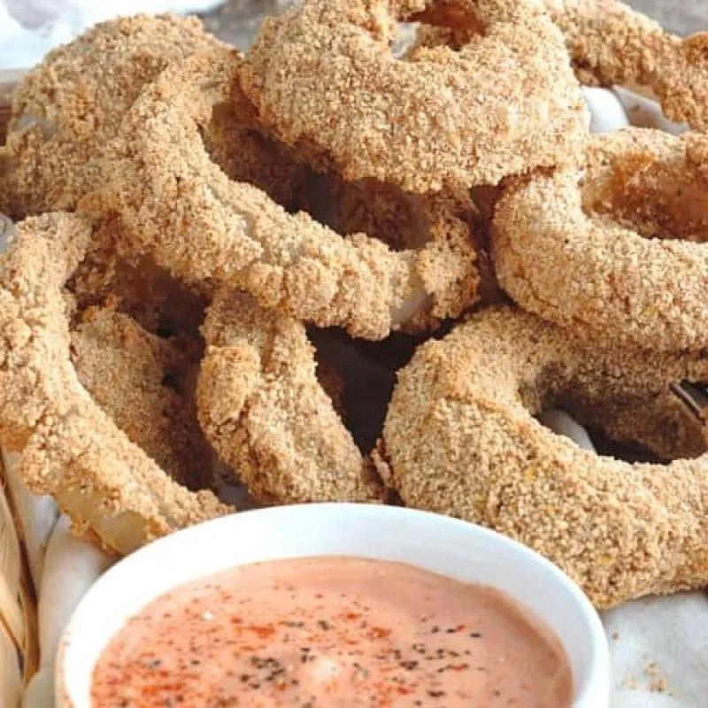 Vegan Baked Onion Rings