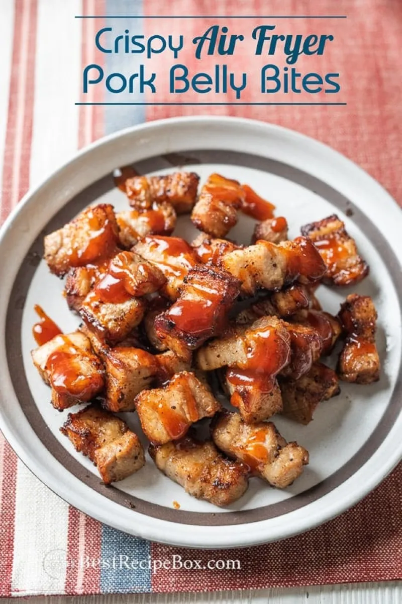 Air Fryer Pork Belly Bites