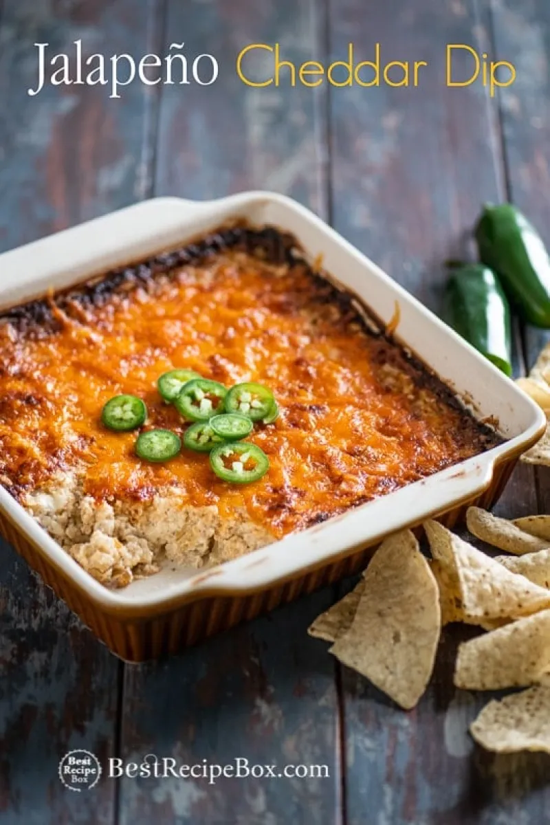 Baked Cheddar Jalapeño Onion Dip