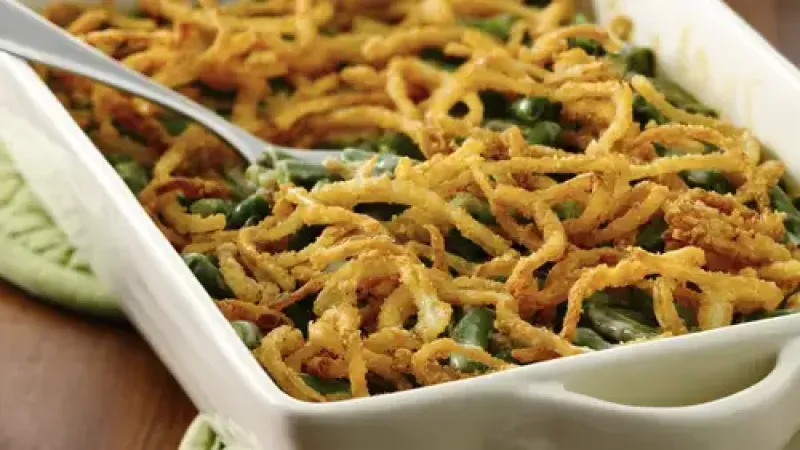 Gluten-Free Green Bean Casserole with Fried Onions