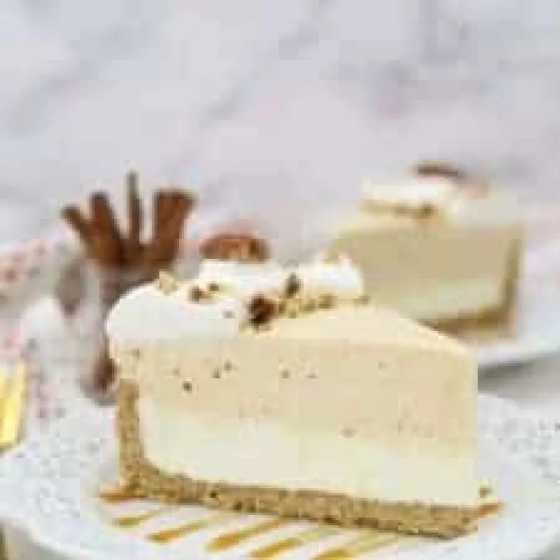 No Bake White Chocolate Pumpkin Mousse Cake